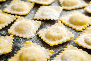 Prawn ravioli